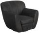 International Furniture Direct Tamesis Black Swivel Accent Chair-0
