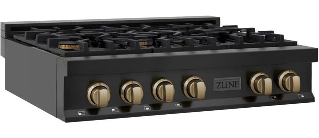 ZLINE Autograph Edition 36" Black Stainless Steel Gas Rangetop-1