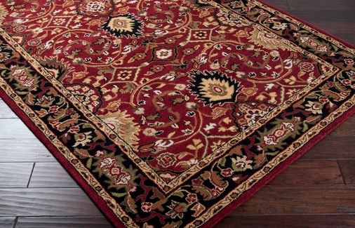 Surya Caesar Red/Black Multi Floral 5'x8' Area Rug-1