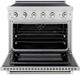 ZLINE Autograph Edition Paramount 36" Stainless Steel Pro Style Induction Range with Polished Nickel Helix Handle & Accents-1