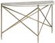 Universal Explore Home™ Avaline White Spier Console Table with Gold Base-0