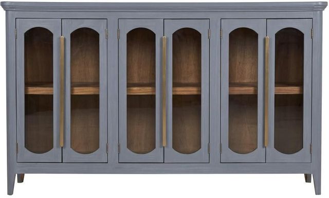 International Furniture Direct Brava Blue 6-Door Console-3