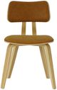Armen Living Jaguar 2-Piece Camel/Oak Dining Chair Set-2