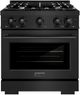 ZLINE Select 30" Black Stainless Steel Pro Style Gas Range-0