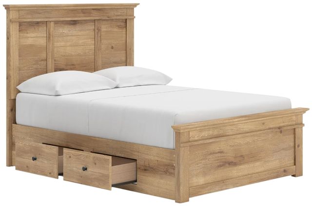 Signature Design by Ashley® Makidern Tan Full Panel Bed with 2-Drawer Storage-3
