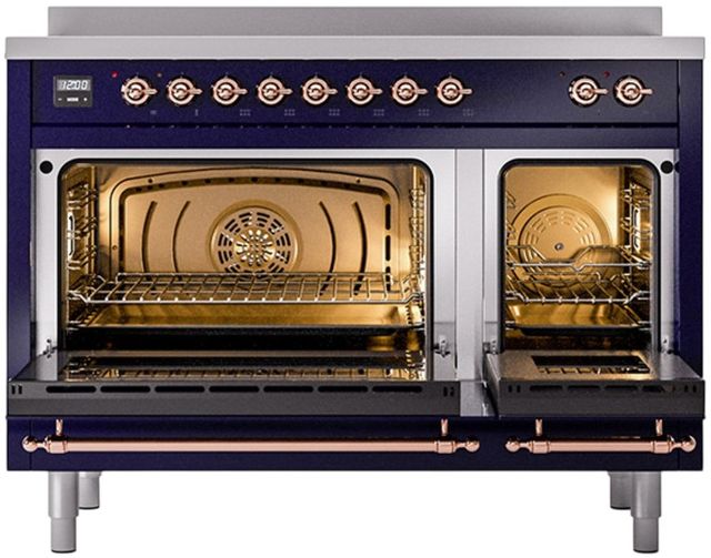 Ilve® Nostalgie II Series 48" Blue Pro Style Induction Range-1
