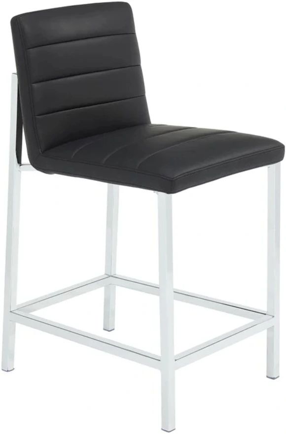 Modus Furniture Amalfi Soot/Chrome Upholstered Counter Stool-0