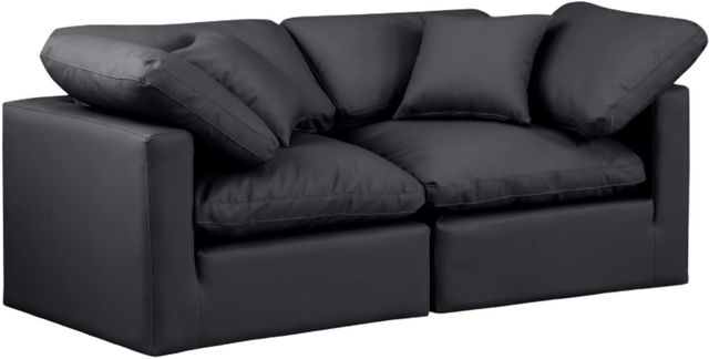 Meridian Furniture Indulge 2-Piece Black 70" Sofa-0