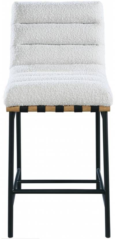 Meridian Furniture Burke Cream/Matte Black Counter Stool-1