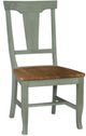 John Thomas Furniture® Vista Hickory/Stone Panel Back Dining Side Chair-0