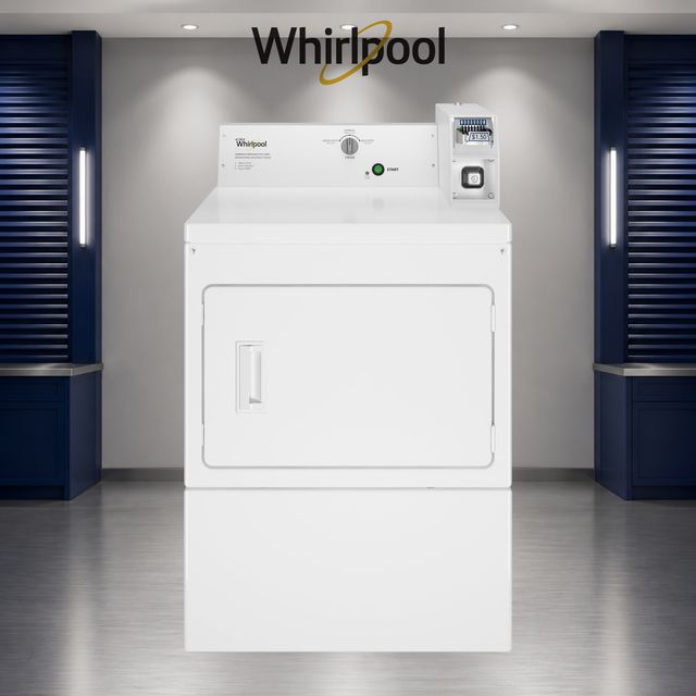 Whirlpool Commercial 7.4 Cu. Ft. Coin-Slide Electric Dryer - White-2