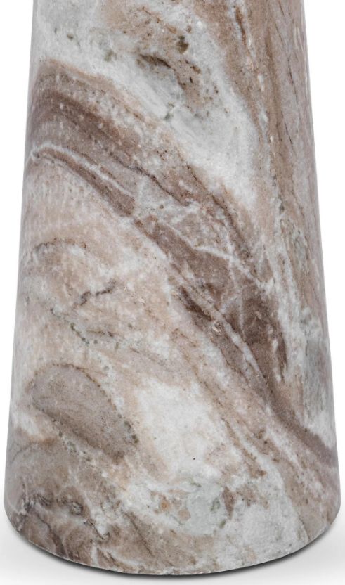Classic Home Huxley Rusty Gray 18" Marble End Table-3