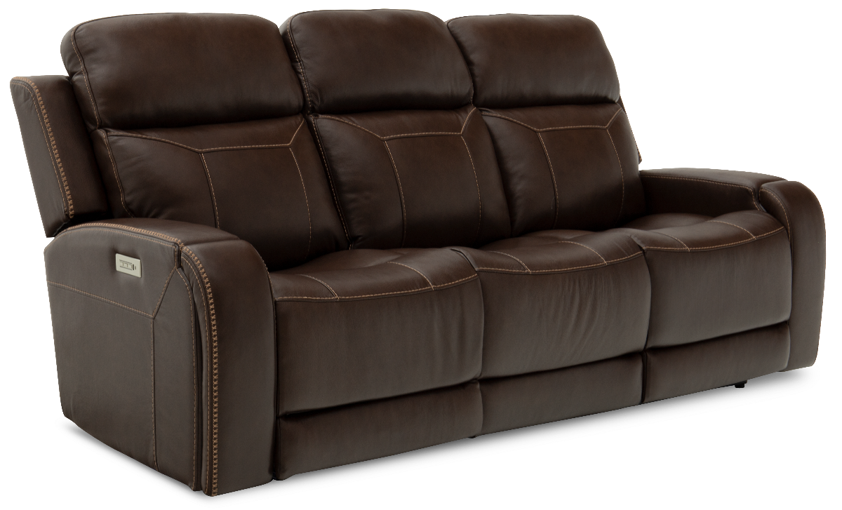 Moto Motion 828 Coffee Leather Media Power Reclining Sofa