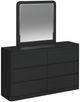 Elements International Rosalie 2-Piece Black Dresser and Mirror Set-0