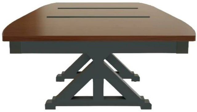 Mavin Customizable 42" x 72" Boat Extendable Dining Table with 18" Leaf-2