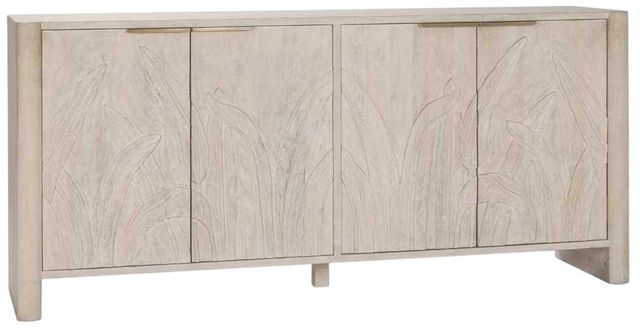 Classic Home Ledro White Wash 4-Door Cabinet-0