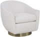 Fairfield® Customizable Hazel Swivel Chair with Bright Brass Base-0