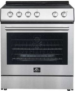 FORNO® Leonardo Espresso 30" Stainless Steel Slide In Electric Range