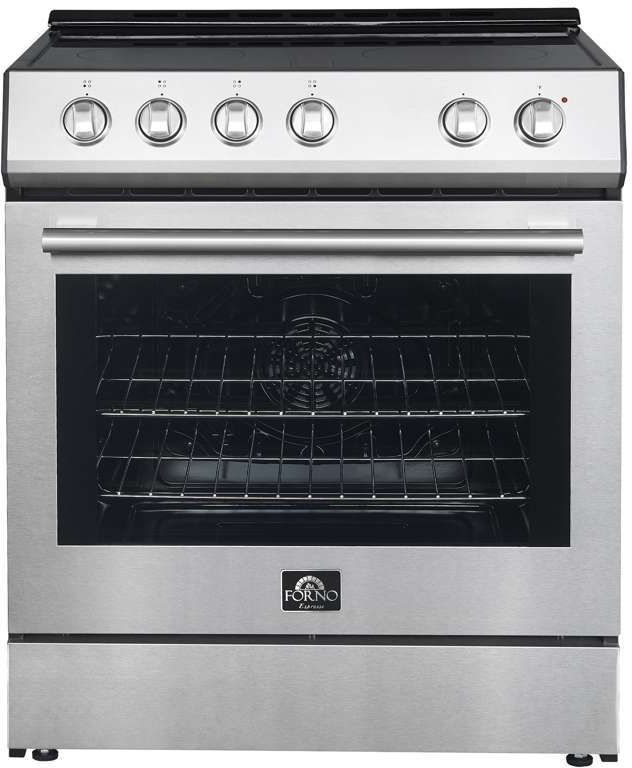 FORNO® Leonardo 30" Stainless Steel Pro Style Electric Range-0