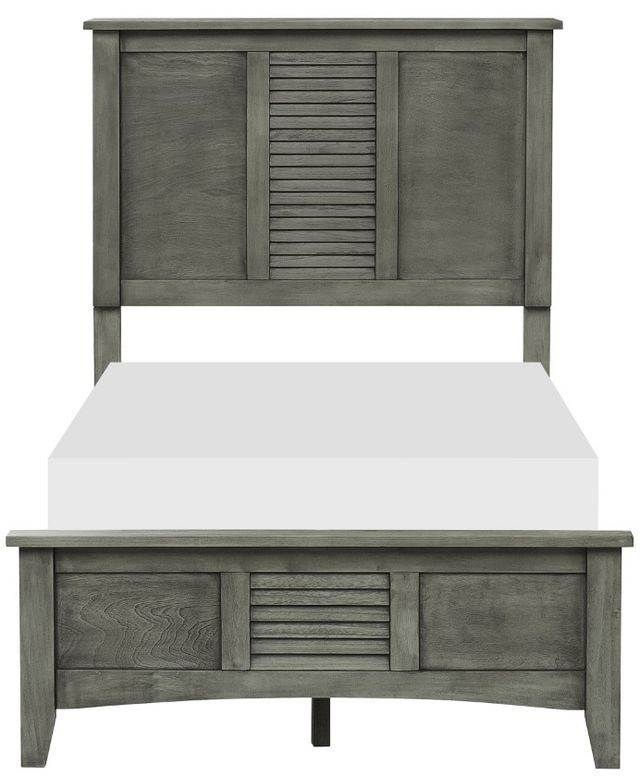 Homelegance® Garcia Gray Twin Panel Bed-1