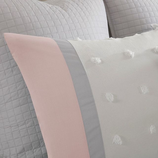 Olliix by Urban Habitat Blush Full/Queen Myla 7 Piece Cotton Jacquard Comforter Set-3