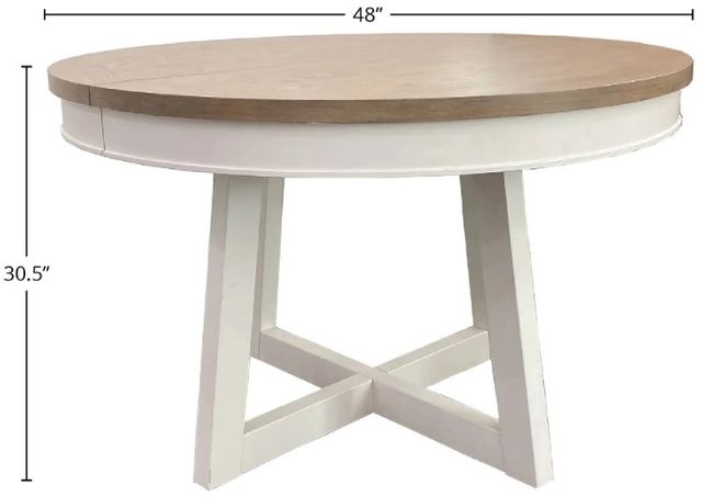 Parker House® Americana Modern Weathered Natural Extendable Dining Table with Cotton Base-3