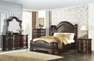 Mazin Furniture Royal Highlands Cherry Eastern King Bed-2