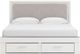Signature Design by Ashley® Birmonton White Queen Upholstered Storage Panel Bed-2