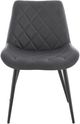 Armen Living Loralie 2-Piece Gray/Matte Black Dining Side Chair Set-4