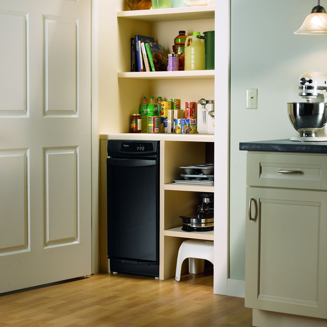 Whirlpool® 15" Convertible Trash Compactor-Black-1