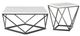 Elements International Riko 2-Piece White Occasional Table with Black Frame Set-0