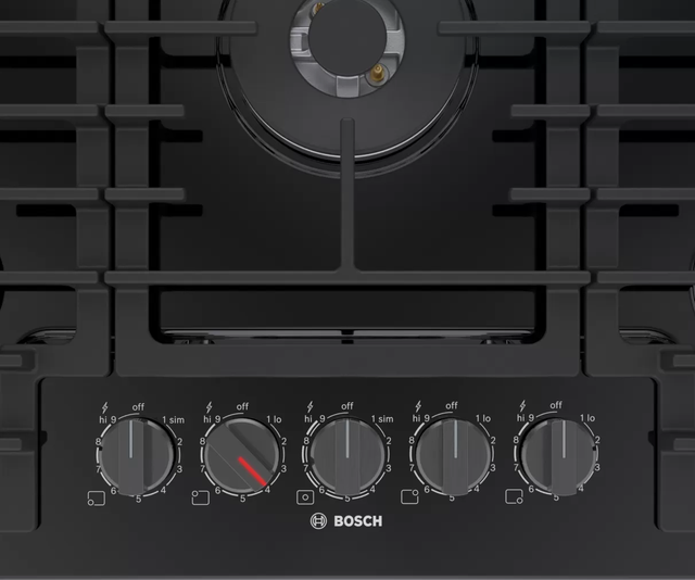 Bosch® 800 Series 30" Black Gas Cooktop-3