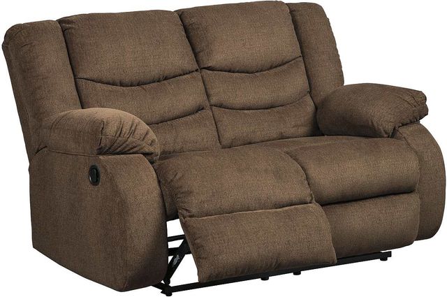 Signature Design by Ashley® Tulen Chocolate Reclining Loveseat-0
