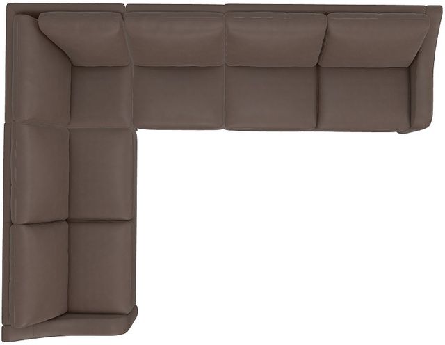 La-Z-Boy® Charlie Cognac Leather Sectional with Custom Layout Options-4