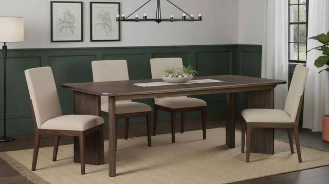 Nest Home Collections Trinity Dark Vitri 86" Rectangular Dining Table-1