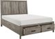 Homelegance® Bainbridge Weathered Gray Queen Storage Bed-3