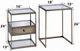 ACME Furniture Enca Glass Top Nesting Table with Antique Brass Base-2