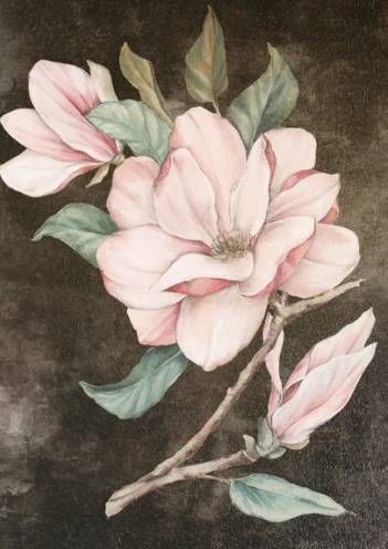 Stylecraft Dark Brown/Gray/Green/Light Green/Light Red/Pink Wall Art-1