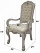 ACME Furniture Dresden 2-Piece Bone White Arm Chair Set-2
