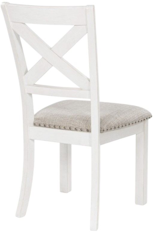 Signature Design by Ashley® Robbinsdale Antique White/Light Gray Dining Side Chair-3