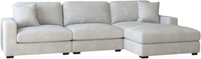 Elements International Arizona 3-Piece Steno Stone Right-Arm Facing Sectional and Chaise-0