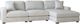 Elements International Arizona 3-Piece Steno Stone Right-Arm Facing Sectional and Chaise-0