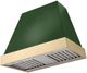 AGA Euclid 36" Cornwall Green Wall Mounted Range Hood with Polished Brass Trim-0