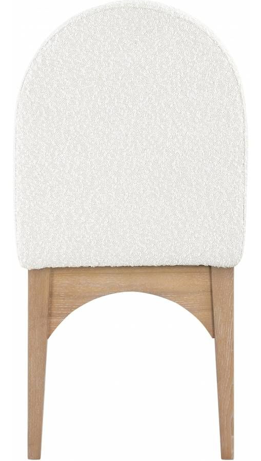 Meridian Furniture Waldorf Cream/Natural Boucle Upholstered Dining Chair-3