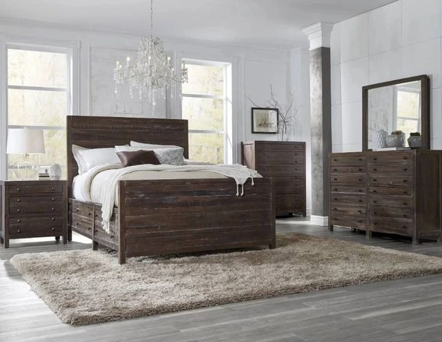 Modus Furniture Townsend Java King Storage Panel Bed-1
