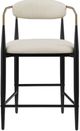 Coaster® Tina 2-Piece Beige/Black Upholstered Counter Stool Set-4