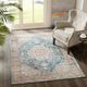Olliix by Madison Park Lexington Blue/Cream/Terra 8' x 10' Pegasus Medallion Border Area Rug-5