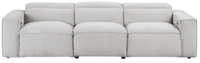 Homelegance® Phoebe Light Gray Power Double Reclining Sofa with Power Headrests-3