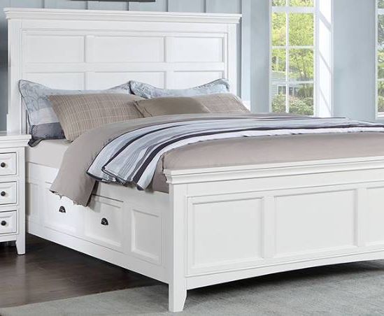 Furniture of America® Castile White Eastern King Panel Bed-0
