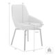 Armen Living Shilo 2-Piece Champagne Faux Dining Chair Set-4